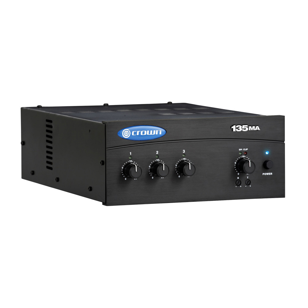 CROWN MIXER AMPLIFIER 3 INPUTS 35W 8Ω/100V 1 ZONE