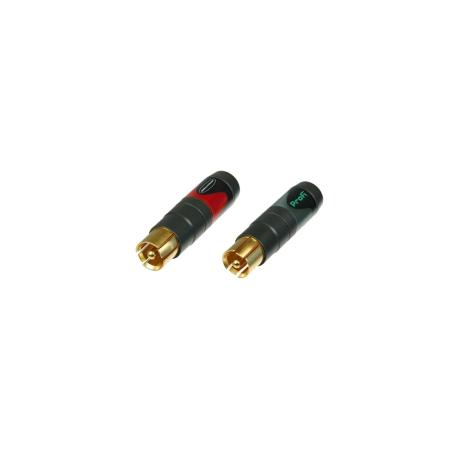 NEUTRIK PAIR OF PHONO PLUG RCA OR CINCH TYPE-MARKED RED AND BLACK