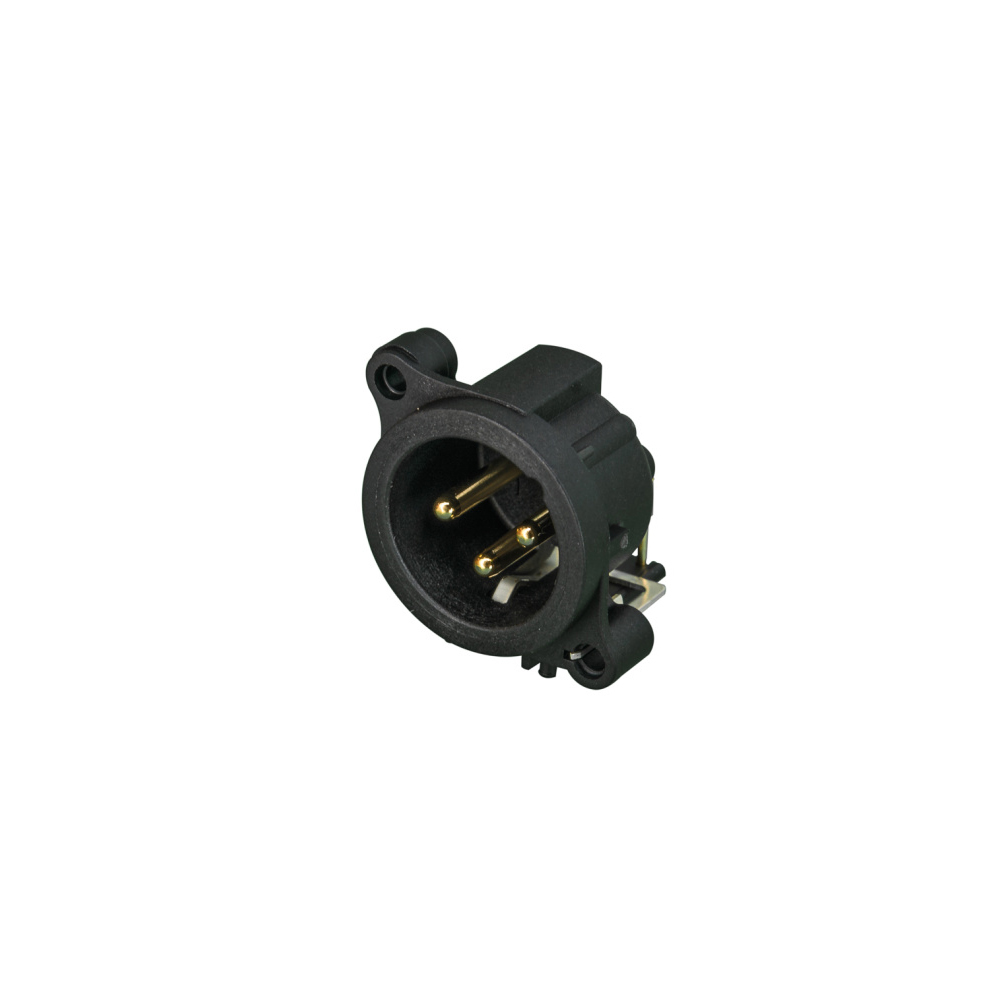 NEUTRIK 3 POLE MALE XLR RECEPTACLE HORIZONTAL PCB MOUNT