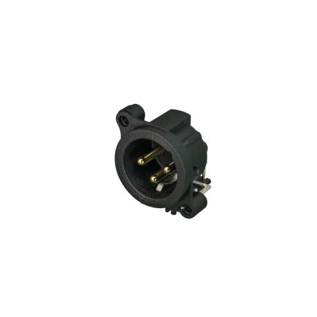 NEUTRIK 3 POLE MALE XLR RECEPTACLE HORIZONTAL PCB MOUNT