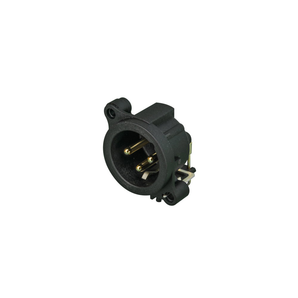NEUTRIK 3 POLE MALE XLR RECEPTACLE HORIZONTAL PCB MOUNT
