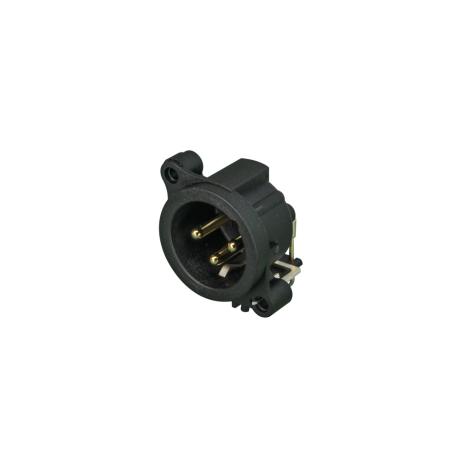 NEUTRIK 3 POLE MALE XLR RECEPTACLE HORIZONTAL PCB MOUNT