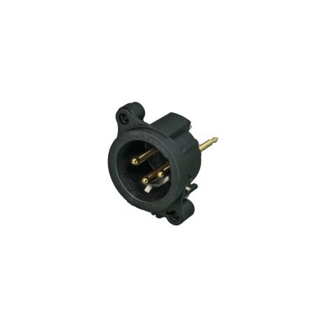NEUTRIK 3 POLE MALE XLR RECEPTACLE VERTICAL PCB MOUNT