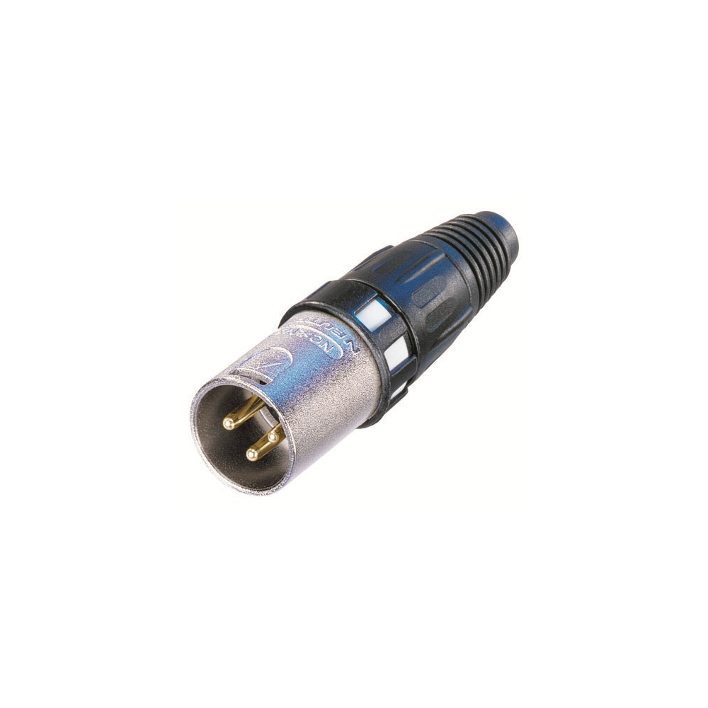 NEUTRIK 3 POLE MALE CABLE CONNECTOR RF-PROTECTED GOLD CONTACTS