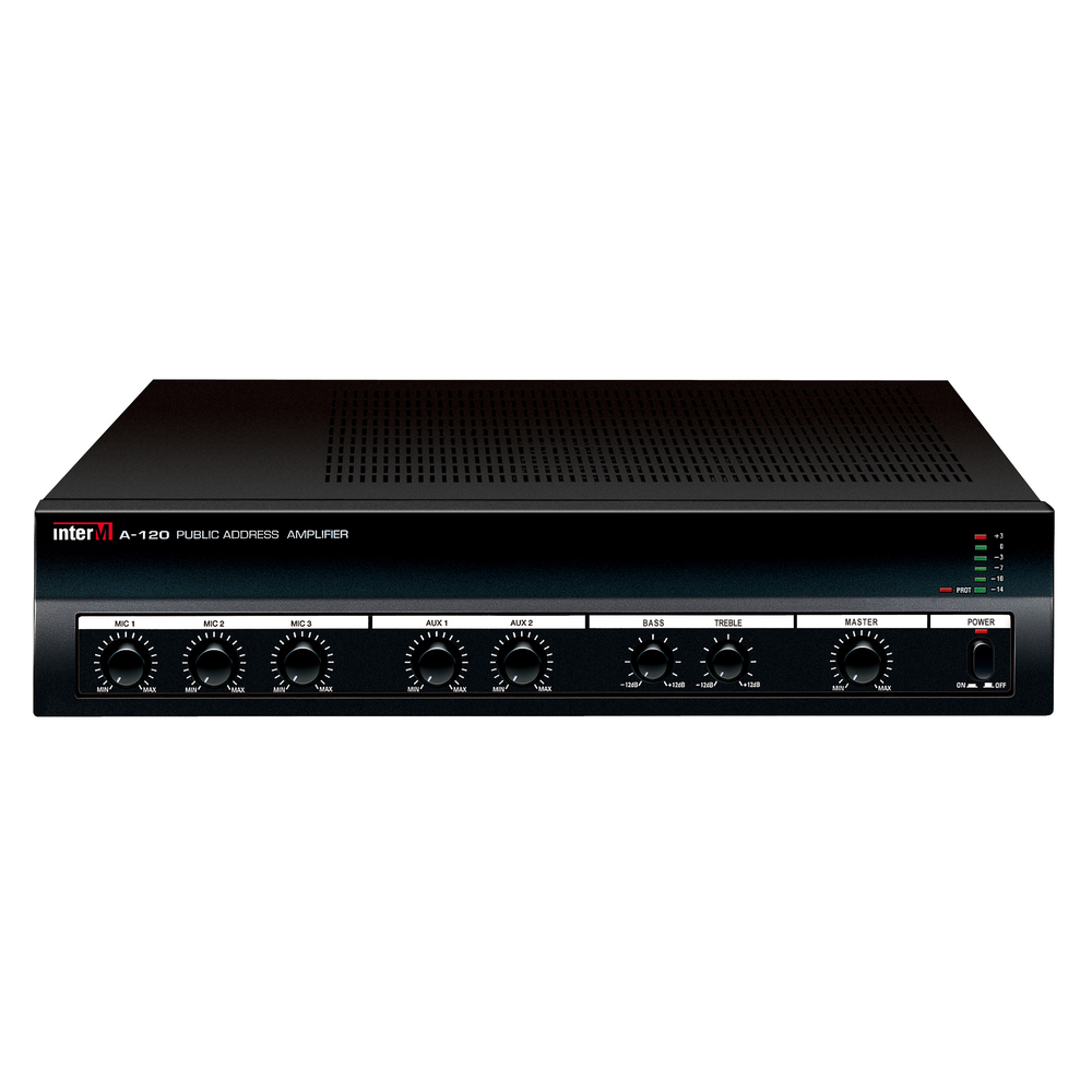 INTER-M AMPLIFIER 120W/10V/3XMIC/2XAUX