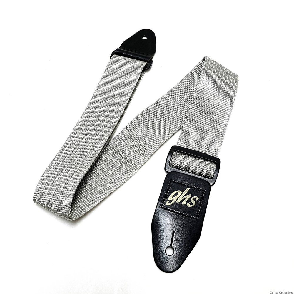GHS GUITAR STRAP WEB SILVER
