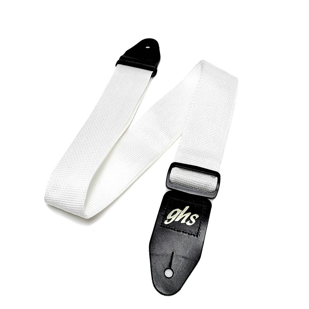 GHS GUITAR STRAP WEB WHITE