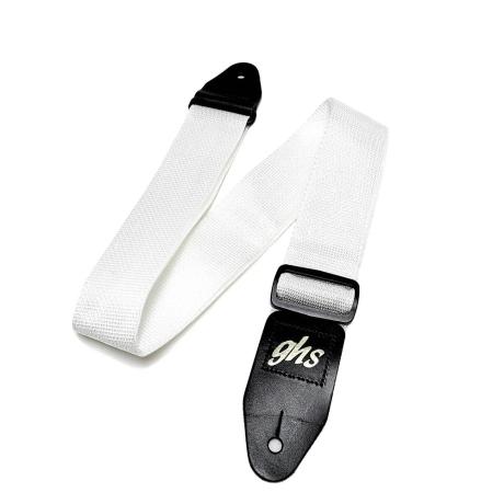 GHS GUITAR STRAP WEB WHITE