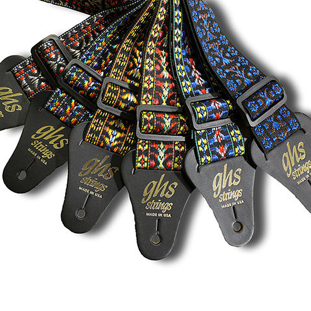 GHS 6PACK GUITAR BELT WOVEN NYLON COLOR