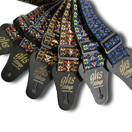 GHS 6PACK GUITAR BELT WOVEN NYLON COLOR