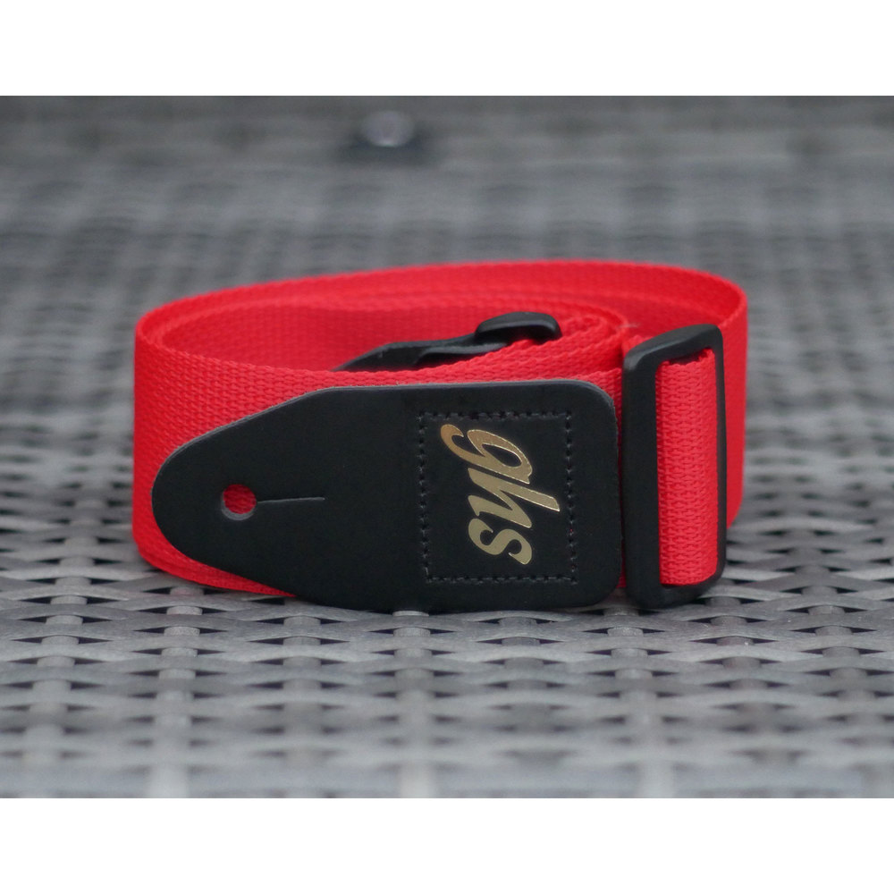 GHS GUITAR STRAP STRIPES HOOTENANNY RED