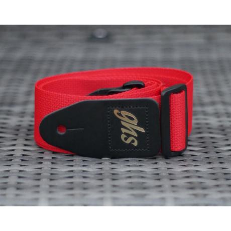 GHS GUITAR STRAP STRIPES HOOTENANNY RED
