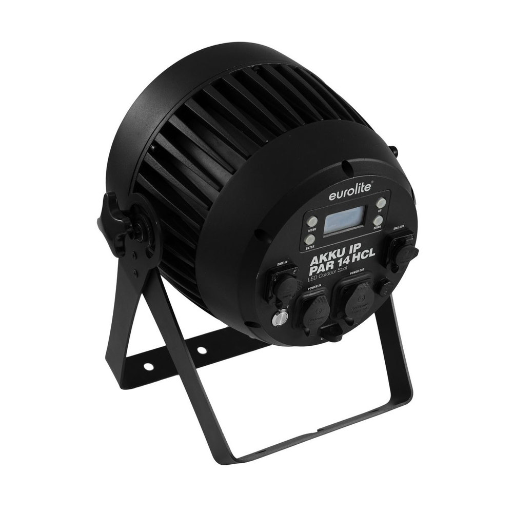 EUROLITE IP65 battery-powered spotlight with RGBWA+UV LEDs