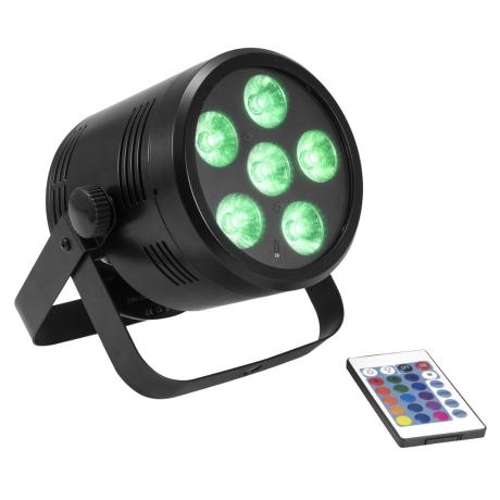 EUROLITE BATTERY-POWERED LED SPOTLIGHT WITH RGBW COLOR MIXING, INCL. IR REMOTE CONTROL
