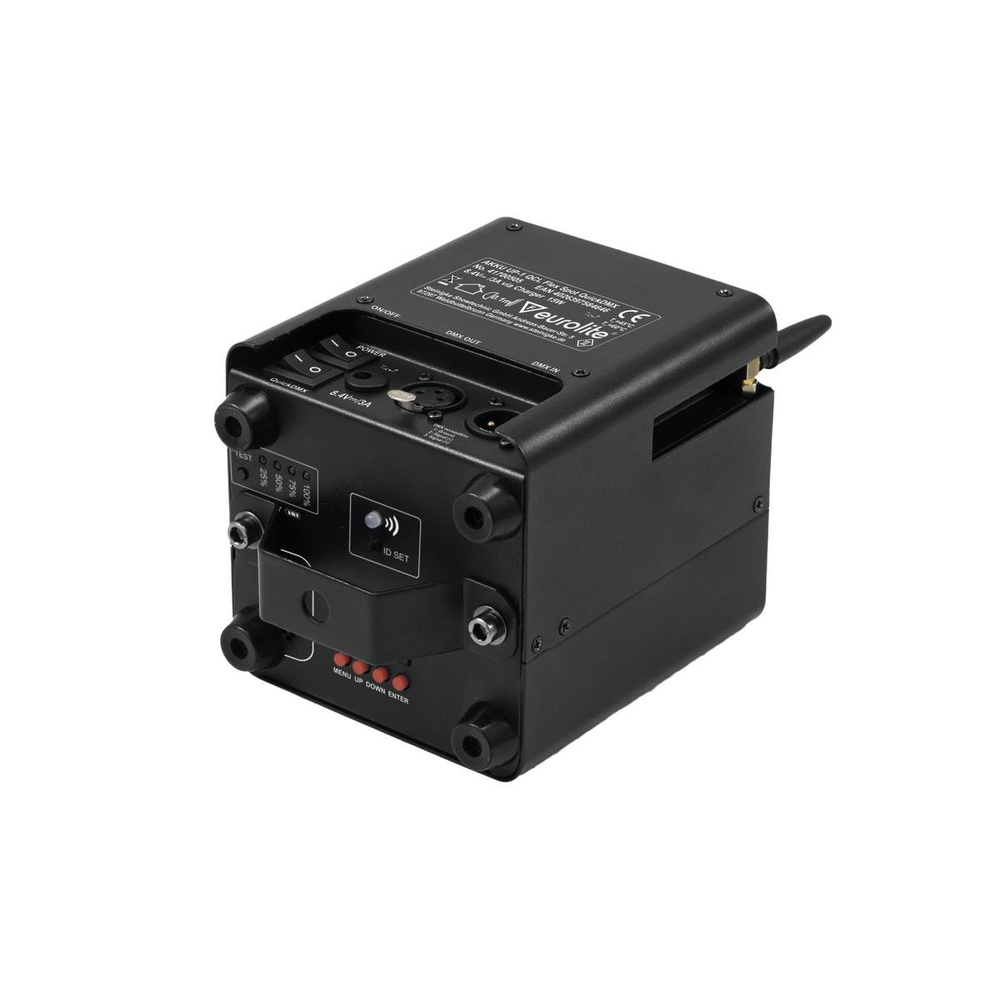 EUROLITE LED UPLIGHT WITH 15 W 4IN1 LED, TILTABLE HEAD AND QUICKDMX TRANSCEIVER