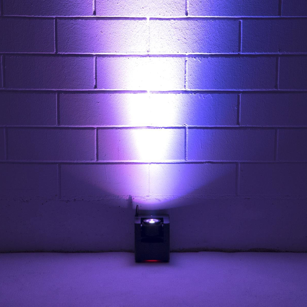 EUROLITE LED UPLIGHT WITH 15 W 4IN1 LED, TILTABLE HEAD AND QUICKDMX TRANSCEIVER