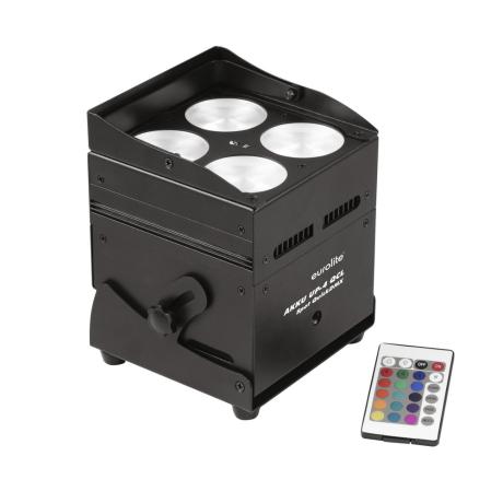 EUROLITE BRIGHT UPLIGHT WITH 4 X 8 W 4IN1 LED AND QUICKDMX TRANSCEIVER