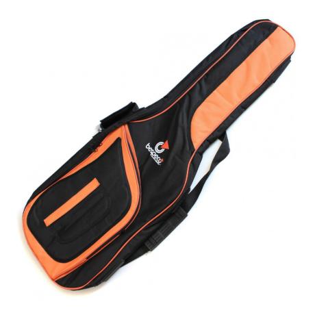 BESPECO ELECTRIC GUITAR SHOULDER CASE 1600D GRAY/ORANGE
