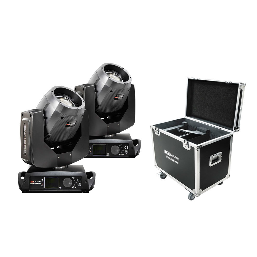 MARK 2xMOVING HEAD'S LED BEAM 0? - 4?, 7R, 230W 4?, 7R, 230W WITH FLIGHT CASE