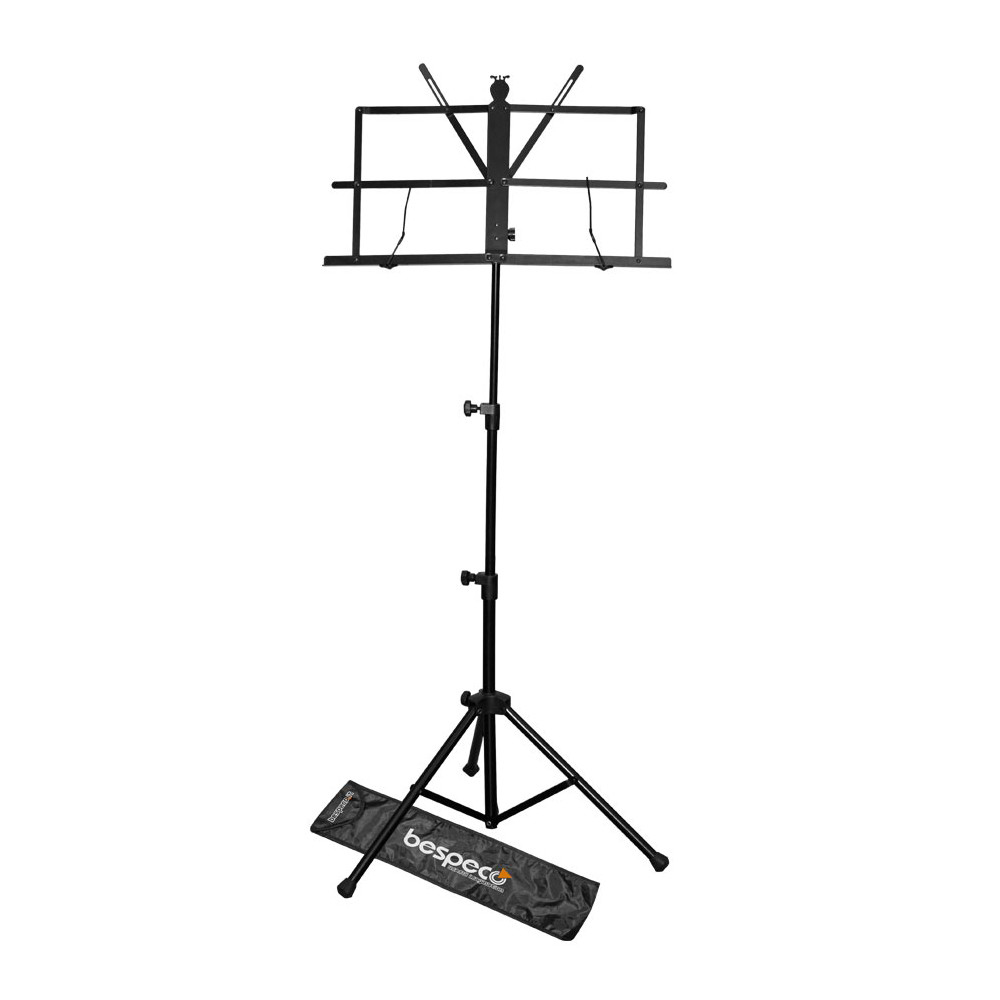 BESPECO 3 SECTIONS SHEET MUSIC STEEL STAND FOLDABLE+CARRY BAG