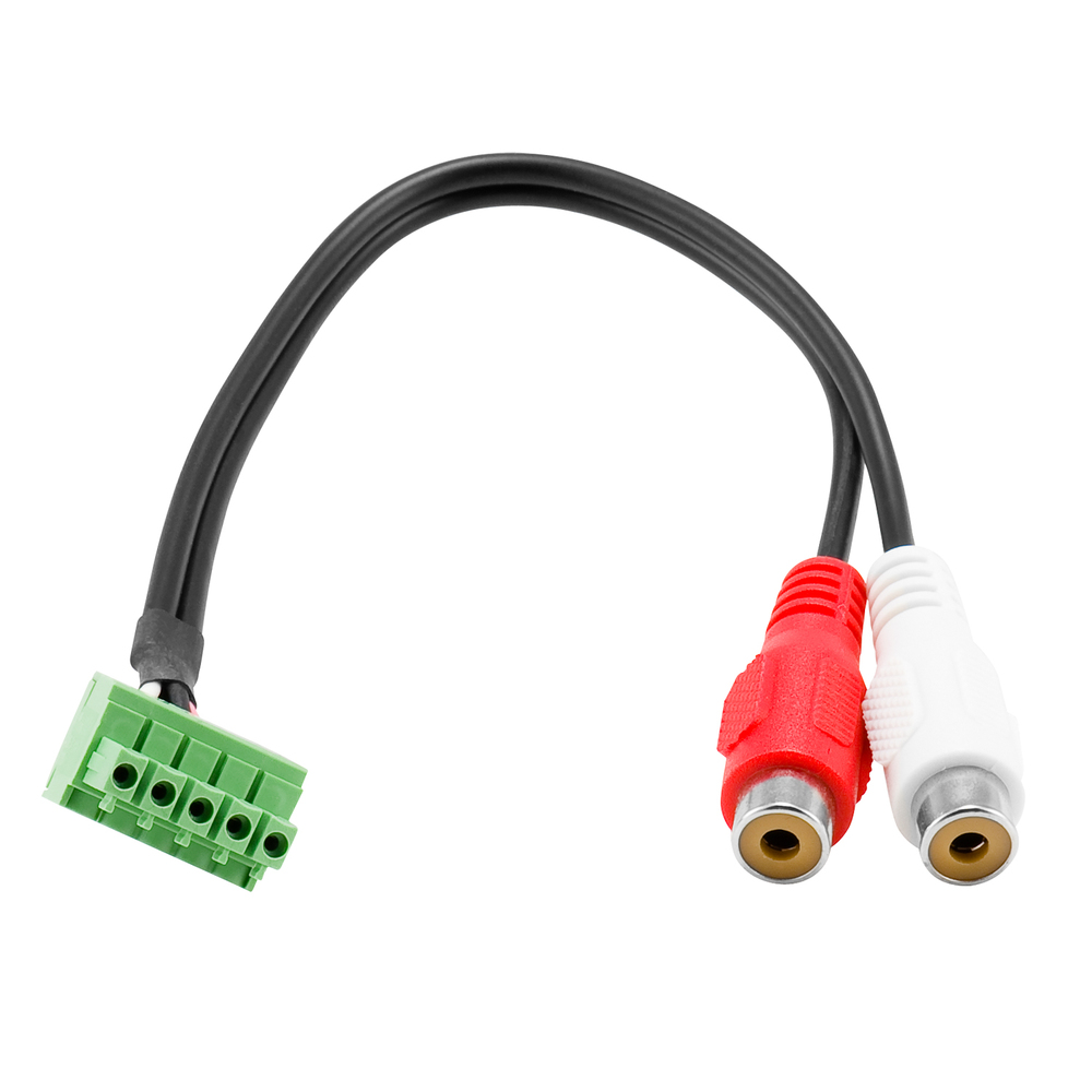 AMX 6'' CABLE TO CON 2 RCA FEM TO A 5-PIN MINI-PH CON.
