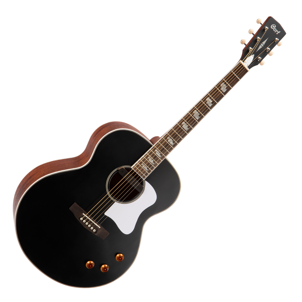 CORT ELECTRACOUSTIC GUITAR CJ SERIES VINTAGE BLACK MATTE