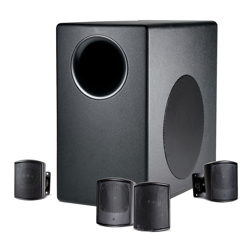 JBL SUBWOOFER-SATELLITE SYSTEM WITH 4 SAT/SPEAKERS BL