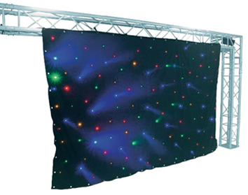 EUROLITE LED CURTAIN WITH 120 LEDS RGB+YELLOW AND SUITABLE DMX CONTROLLER (3 X 2m)