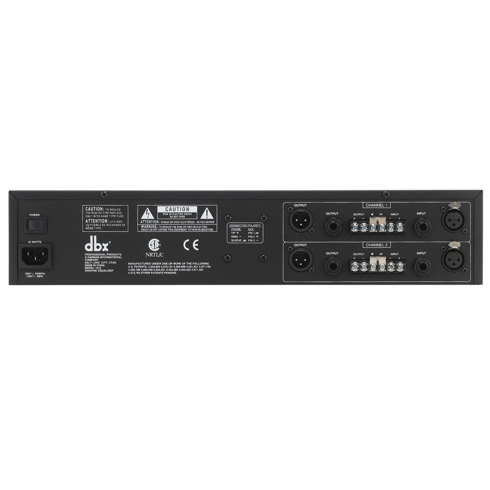 DBX 12 SERIES - DUAL 15 BAND GRAPHIC EQUALIZER