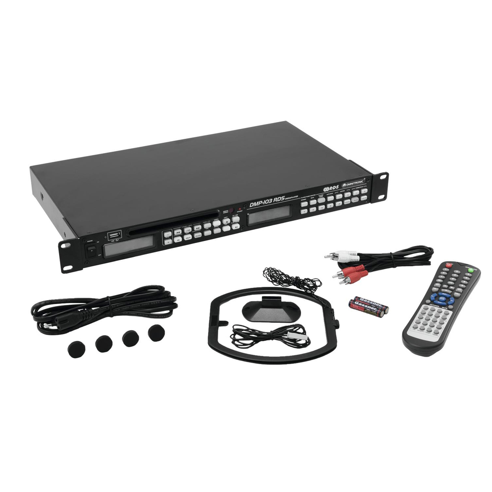 OMNITRONIC USB/SD CARD PLAYER RACK MOUNTABLE WITH FM RDS TUNE