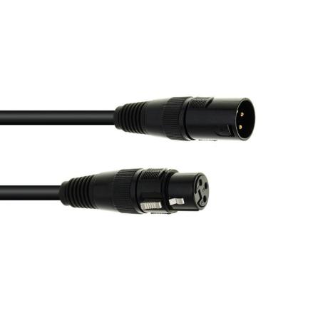 EUROLITE DMX CABLE XLR 3PIN 15m BLACK