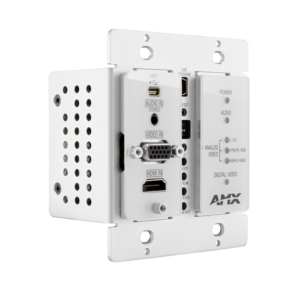 AMX DXLINK MULTI-FORMAT DECOR STYLE WALLPLATE TRANSM.