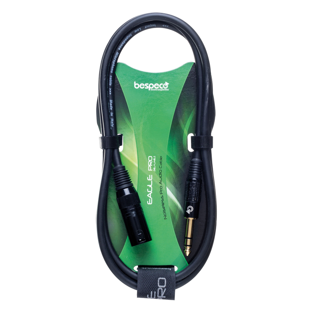 BESPECO GUITAR CABLE JACK TRS /CANNON M 6m