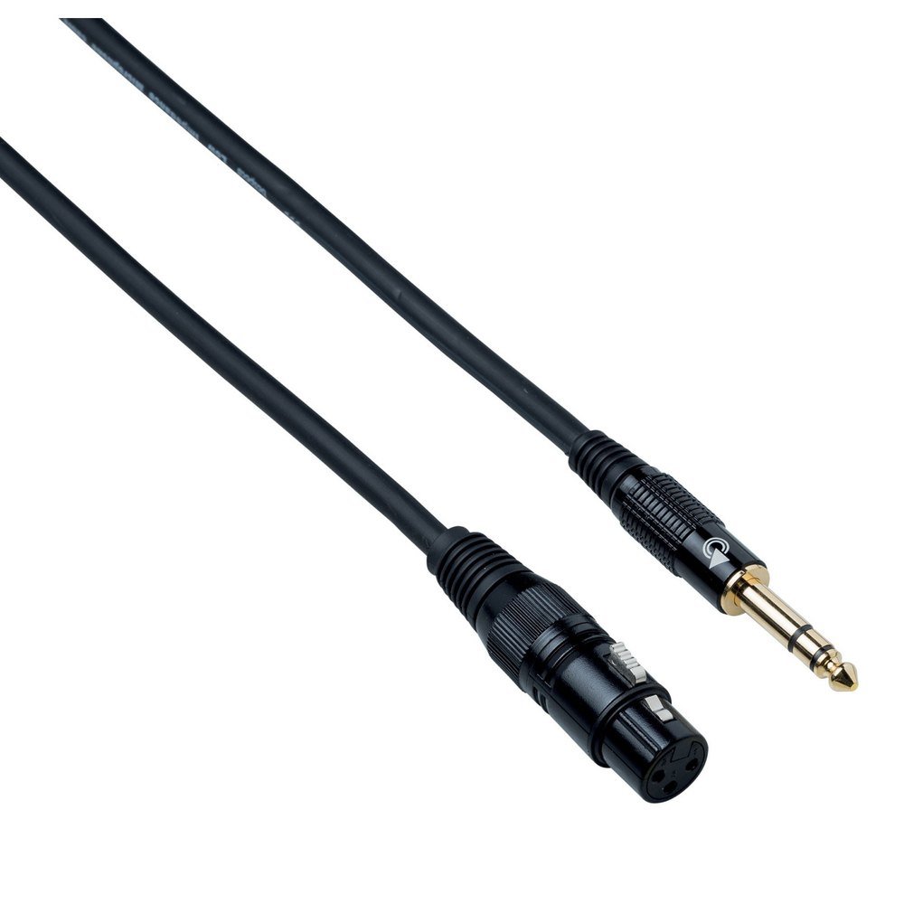 BESPECO MICROPHONE CABLE CANNON FEMALE/JACK TRS 3m
