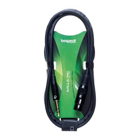 BESPECO ΜΙΚΡΟΦΩΝΙΚΟ ΚΑΛΩΔΙΟ CANNON FEMALE/JACK TRS  3m