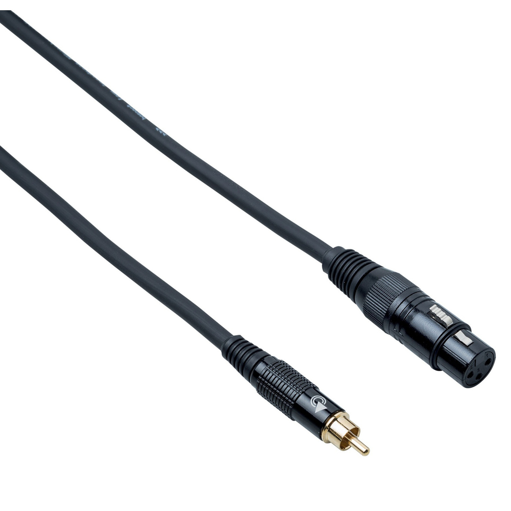 BESPECO GUITAR CABLE RCA/CANNON FEMALE 3m