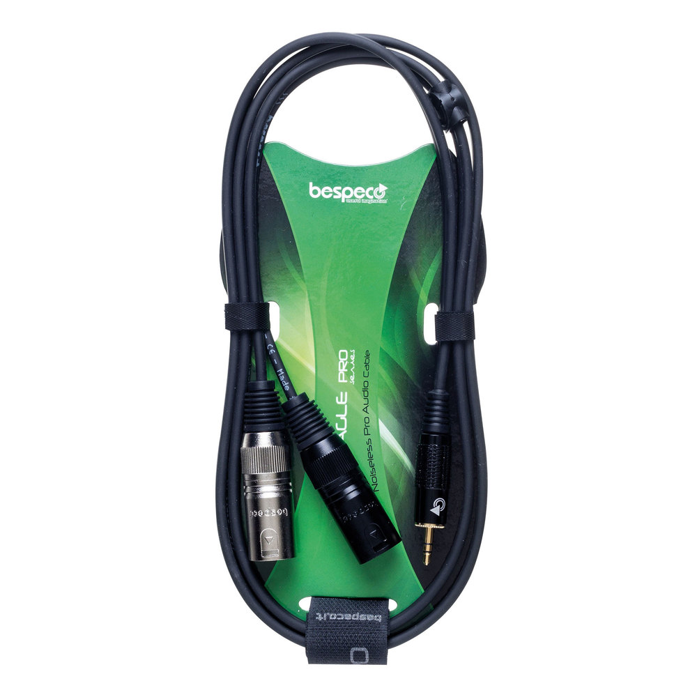 BESPECO CABLE MINI JACK ST/2 XLR MALE 3m
