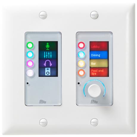 BSS ETHERNET CONTROLLER 8 BUTTONS & VOLUME WHITE