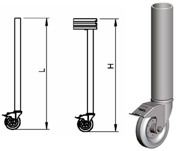 EUROTRUSS ΣΤΑΘΕΡΟ ΠΟΔΙ ΠΑΤΩΜΑΤΟΣ ΜΕ ΡΟΔΑ ΥΨΟΥΣ 40CM