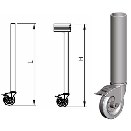 EUROTRUSS ΣΤΑΘΕΡΟ ΠΟΔΙ ΠΑΤΩΜΑΤΟΣ ΜΕ ΡΟΔΑ ΥΨΟΥΣ 40CM