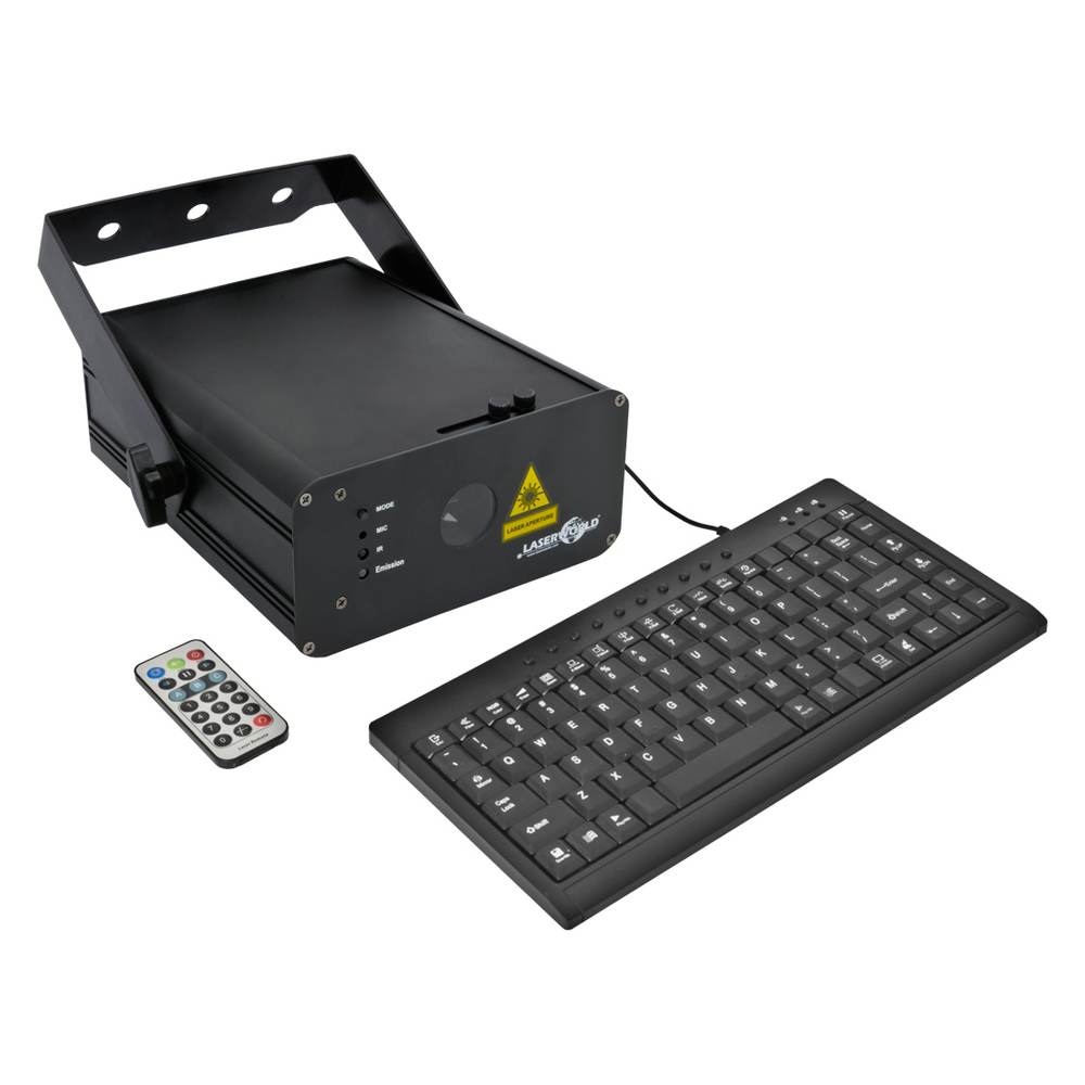 LASERWORLD RGB TEXT PROJECTION LASER SYSTEM, with keyboard and infrared remote control