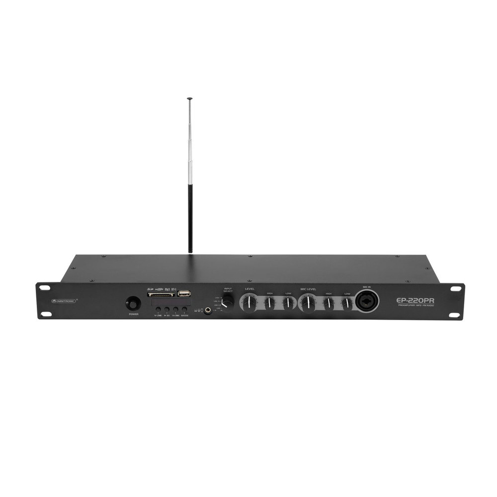 OMNITRONIC Universal 19" preamplifier with audio player