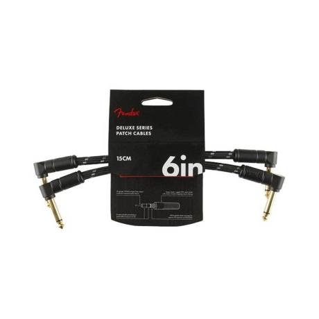 FENDER ΚΑΛΩΔΙΟ ΚΙΘΑΡΑΣ 2-PACK ANGLE/ANGLE 6'' BLACK 15cm