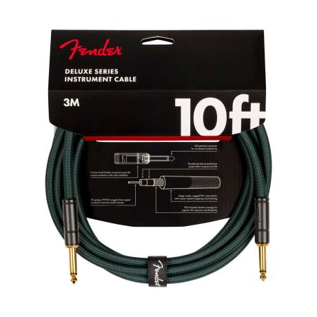 FENDER ΚΑΛΩΔΙΟ ΚΙΘΑΡΑΣ DELUXE SERIES 10' SHERWOOD GREEN