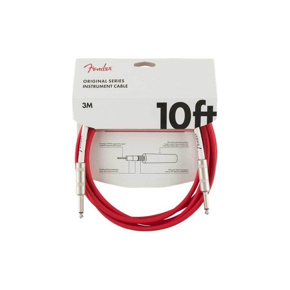 FENDER GUITAR CABLE ORIGINAL SERIES E 10' FIESTA RED