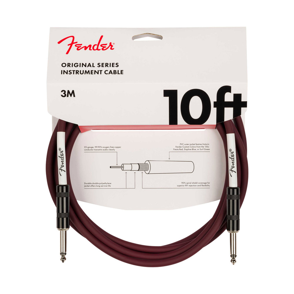 FENDER GUITAR'S CABLE ORIGINAL SERIES 10' OXBLOOD