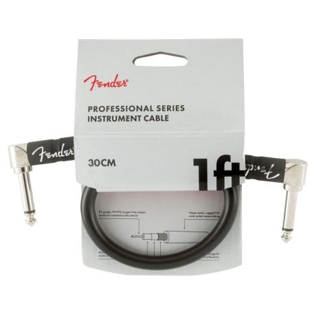 FENDER GUITAR CABLE PATCH PROFESSIONAL SERIES 1' BLK