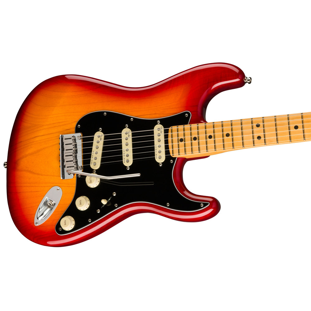 FENDER ELECTRIC GUITAR AM UL LUXE STRAT SSS MN PLASMA RED BURST
