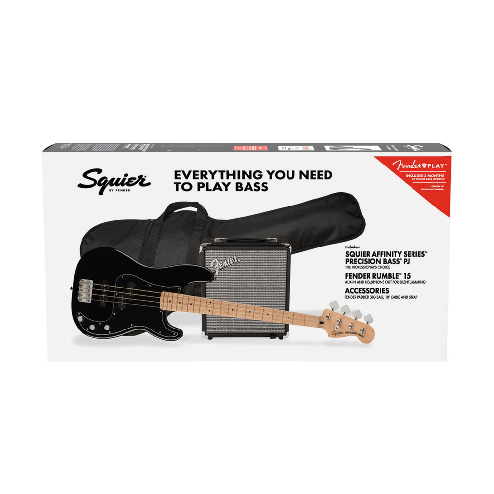 FENDER SQUIER PACK AFFINITY PRECISION PJ MN BLK RUMBLE 15