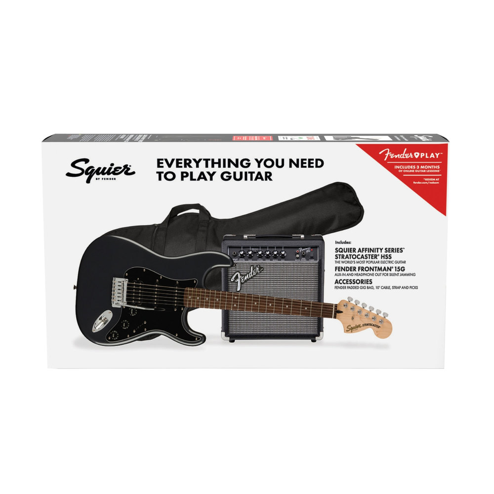 FENDER SQUIER SQ AFFINITY STRAT HSS LRL PACK CFM W/FRONTMAN 15G